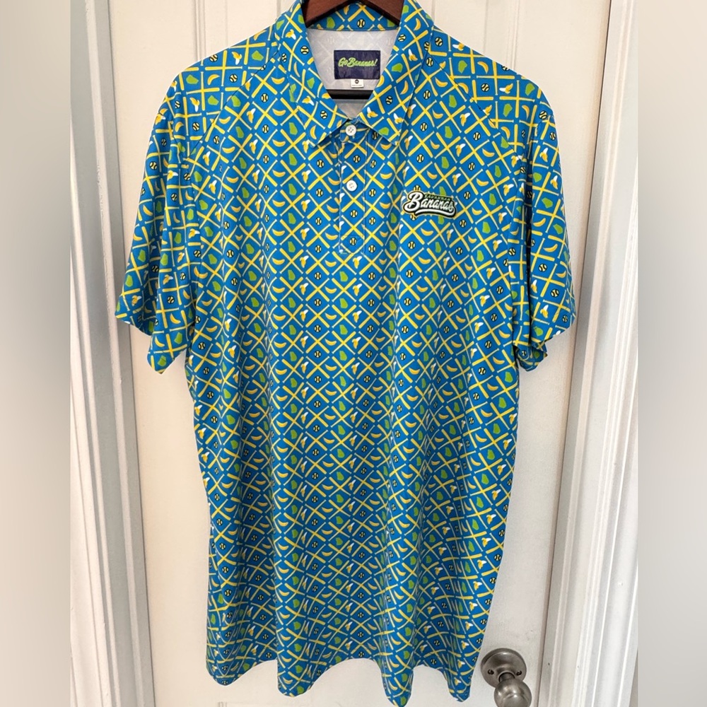 Savannah Bananas Men’s Short Sleeve Performance Polo XXL - dry fit, stretch 🍌⚾️